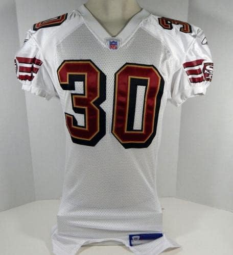 2007-ben a San Francisco 49ers Donald Strickland 30 Játék Kiadott Fehér Jersey DP08197 - Aláíratlan NFL