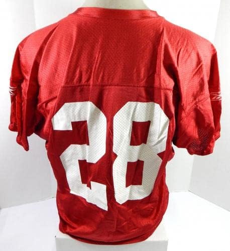 2009-ben a San Francisco 49ers Curtis Taylor 28 Játékban Használt Piros Gyakorlat Jersey XL 23 - Aláíratlan