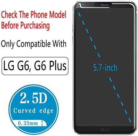 HPTech (2 Csomag), amelynek Célja, hogy Az LG G6 Edzett Üveg kijelző Védő fólia, 9H Keménység, Könnyen