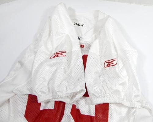 2009-ben a San Francisco 49ers 69 Játék Kiadott Fehér Gyakorlat Jersey XL DP32805 - Aláíratlan NFL Játék