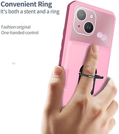 Asuwish Telefon tok iPhone 14 Plusz 6.7 hüvelyk Fedezi a Hitel Vékony Gyűrű Kártya-tartó Állvány Sejt