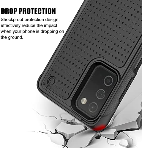 SYONER Ütésálló Defender Védő Telefon burkolata Samsung Galaxy A03s [Fekete]