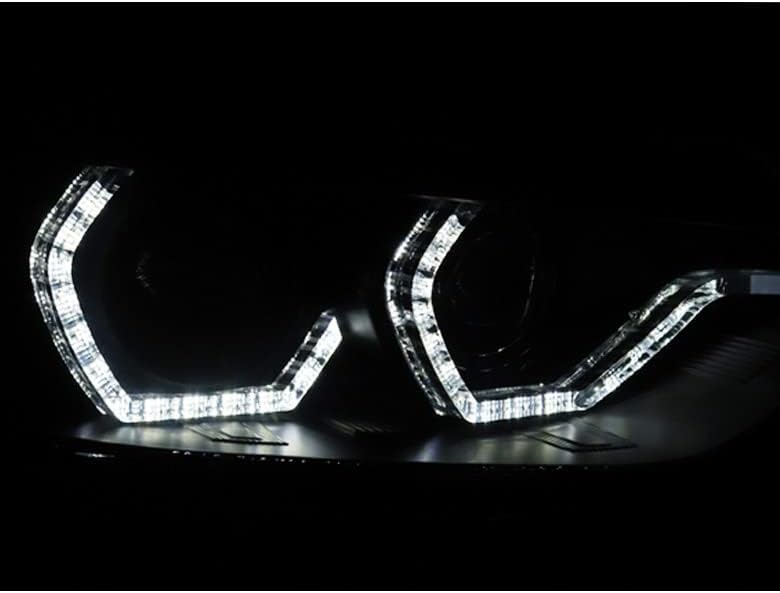 ZMAUTOPARTS LED Fekete Projektor Fényszórók Lámpák 6.25 Kék LED DRL A 2012-2015 BMW 3-as Sorozat F30 Sedan
