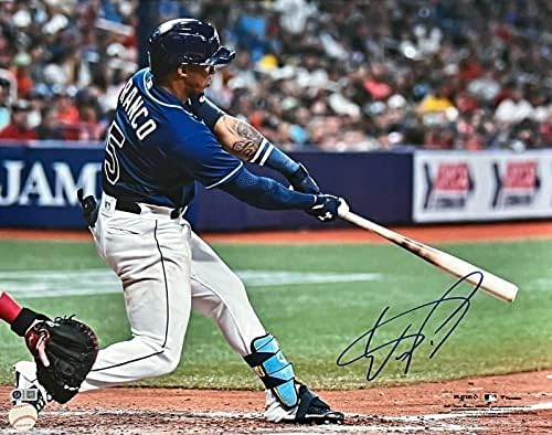 Vándorol Franco Tampa Bay Rays MLB Debütáló Aláírt 16x20 Fotó USA SM Hitelesítés - Dedikált MLB Fotók