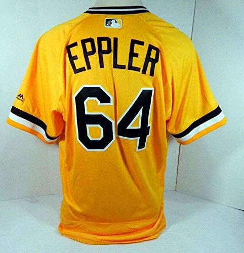 2018 Pittsburgh Pirates Tyler Eppler 64 Játék Kibocsátott Sárga trikót 1979 TBTC - Játék Használt MLB