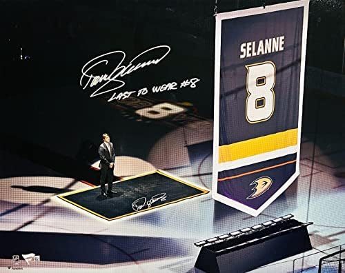 Anaheim Ducks Teemu Selanne Aláírt 16x20 Utolsó Viselni 8 Fotó Fanatikusok A531553 - Dedikált NHL-Fotók
