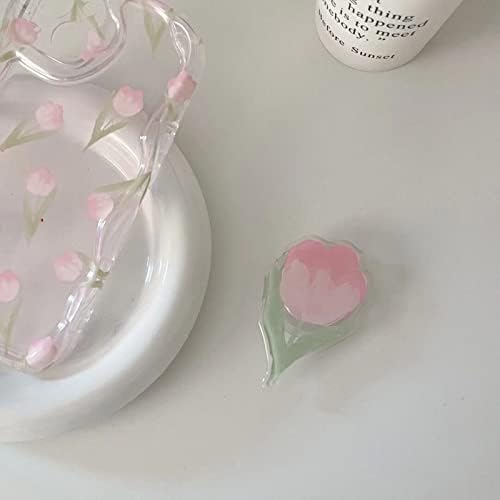 Aeilene Virág Telefon tok iPhone 14 Pro Max, Japán, koreai Aranyos 3D Világos Rózsaszín Hullámos szélű,