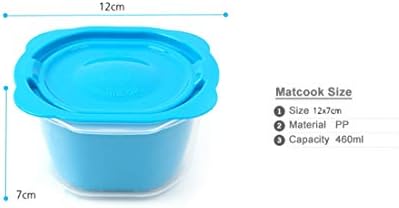 MATCOOK BPA Mentes Kettős Gőz Tér Fagyasztó, Mikrohullámú sütő Étel a Rizs Edény Készlet 4 (460ml / 15.6
