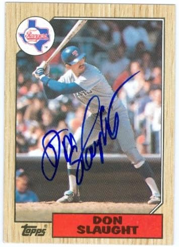 Autogramot Raktár 586392 Ne Slaught Dedikált Baseball Kártya - Texas Rangers 1987 Topps - Szám 308 RB