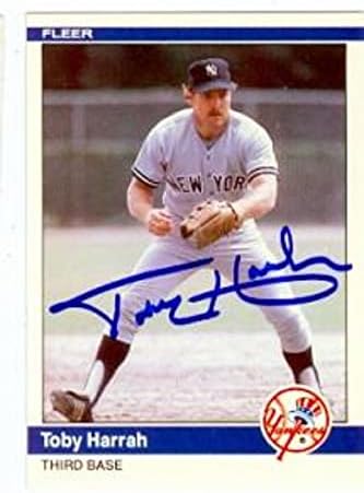 Autogramot Raktár 586350 Toby Harrah Dedikált Baseball Kártya - New York Yankees 1984 Fleer - Nem.U-48