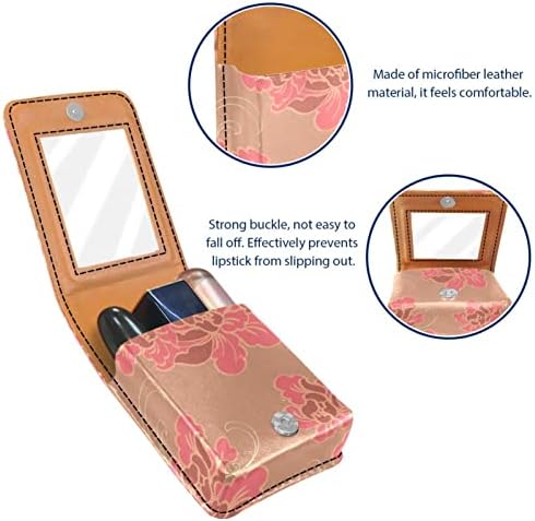 ORYUEKAN Smink rúzs esetben rúzs, táska, tükör, hordozható rúzs tároló tasak szájfény tároló szervező,
