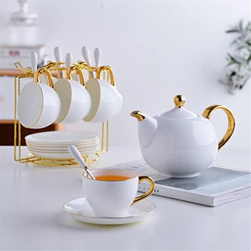 HDRZR Elegáns porcelán teás készlet tea csésze kerámia cserép virág teáskanna meghatározott kávét platinum