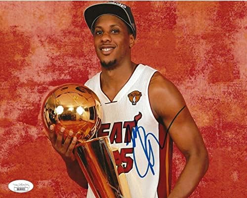 Mario Chalmers aláírt Miami Heat Bajnokok Trófeája 8x10 fotó dedikált SZÖVETSÉG - Dedikált NBA-Fotók