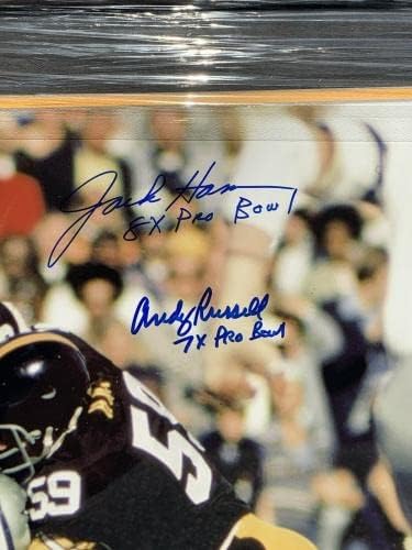 Jack Ham & Andy Russell Pittsburgh Steelers Kettős ALÁÍRT 16x20 Bekeretezett Fénykép - COA - Dedikált