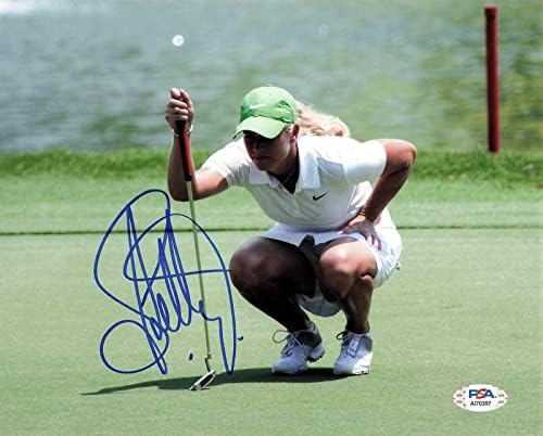 Suzann Pettersen aláírt 8x10 fotó PSA/DNS Dedikált Golf - Dedikált Golf Fotók