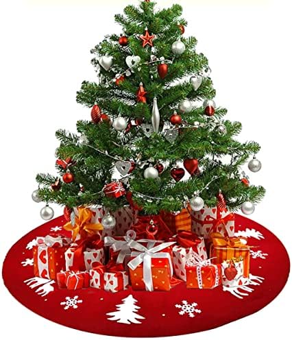 PRETYZOOM karácsonyfa Alatt Kedvez Kerek Hópehely Gyűrű Dekoráció Bázis Rusztikus Vörös Szőnyeg Aranyos