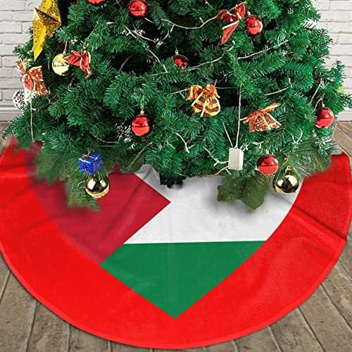 Karácsonyfa Szoknya, 30-48 Hüvelyk Szerelem Palesztin Zászló Fa Mat a Karácsonyi Dekorációk, karácsonyi