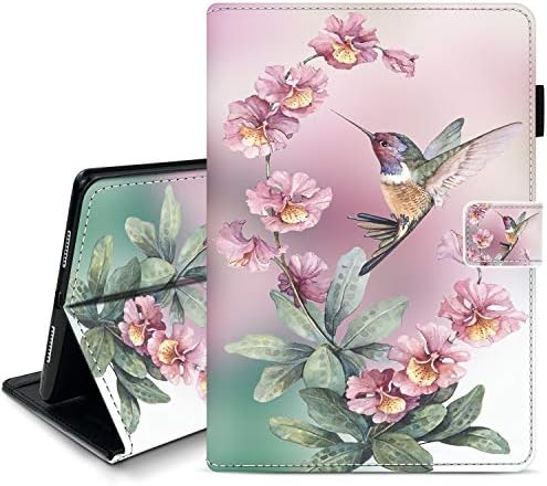 Tok iPad 10.2 Inch (2021/2020/2019 Modell, 9./ 8. / 7. Generációs),Rózsaszín Virágok, Kolibri iPad 10.2