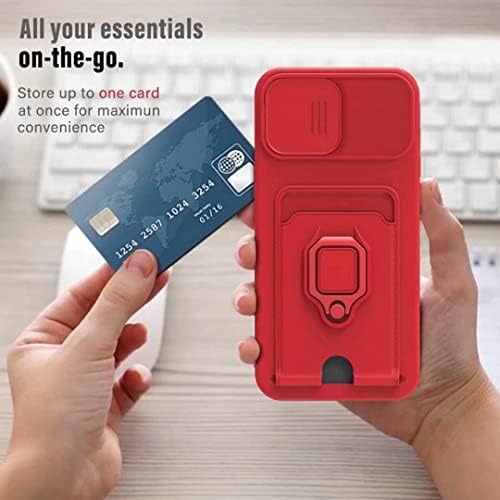 Esakycn Kors Szíj tok iPhone 14 Pro Max-Kártya Tartóját Mágneses Gyűrű Állvány, Állítható Zsinór Szilikon