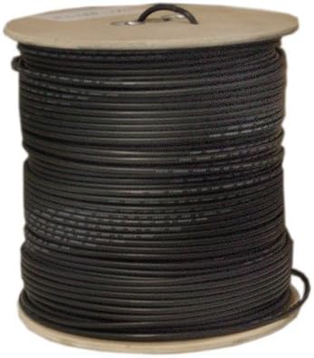 Offex Nagykereskedelmi RG6 Koax Kábel, 18AWG egyszínű Fekete, 1000 ft, Spool