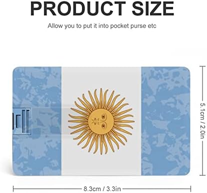 Retro Argentína Zászló USB Flash Meghajtó Hitelkártya Design USB Flash Meghajtó Személyre szabott Memory