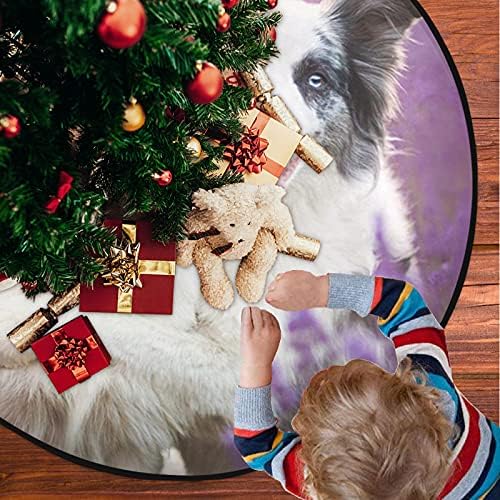 visesunny Kutya karácsonyfa Alátét karácsonyi Parti Dekoráció Parasztház Nagy Fa áll Borító Szőnyeg Xmas