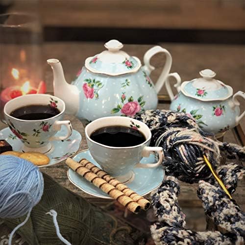 BTaT - Virág Tea, Tea csésze (8 uncia), Tea-Fű (38oz), Tejszín, Cukor Meghatározott, Ajándék doboz, Kínai