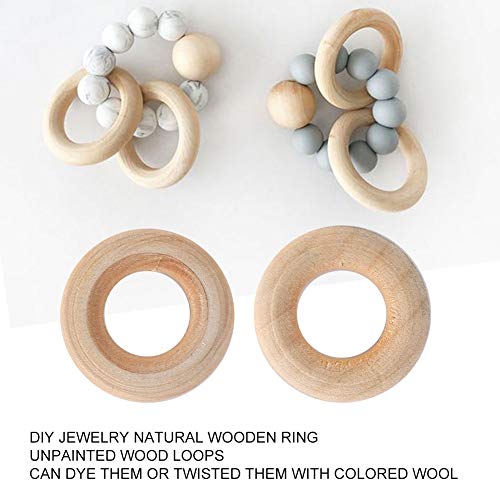 Fából készült Gyűrűk, 200pcs 20mm Fából készült Gyűrűk, Kézműves, Befejezetlen Fa Gyűrű Sima Fa körbe-Körbe