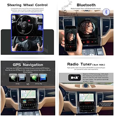 ZWNAV Egy Din Android 9.0 Tesla Autó Sztereó Porsche Macan 2011-, HD érintőképernyő,2G RAM Autó GPS