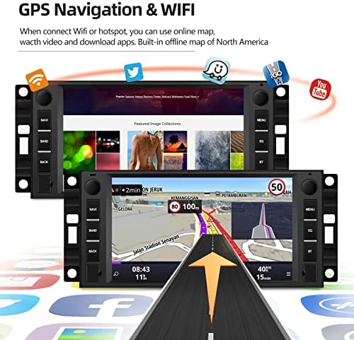 a Jeep Wrangler jk/Dodge RAM/Chrysler 300C 7 hüvelykes Android GPS Navigációs Autó Rádió Sztereó Bluetooth,